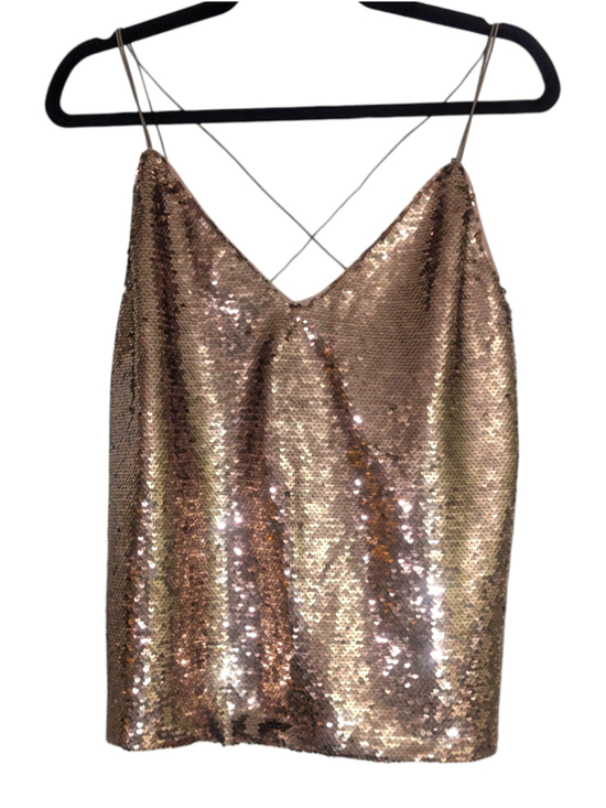 ASOS Tops - ASOS Rose Gold Sequin Camisole Top Size 6